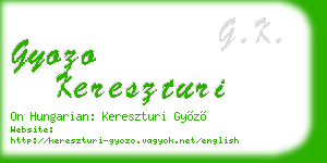 gyozo kereszturi business card